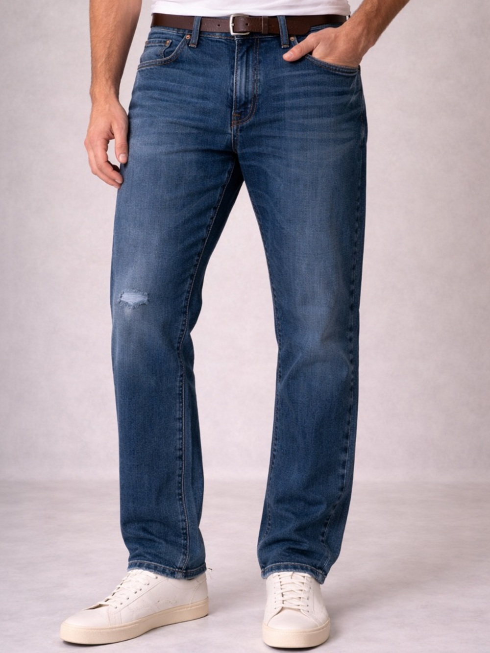 Lucky Brand Men's Straight Jeans in Medium Blue Wash